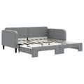 Miniatyrbillede 1 af 11: vidaXL daybed med udtræk 90x190 cm stof lysegrå
