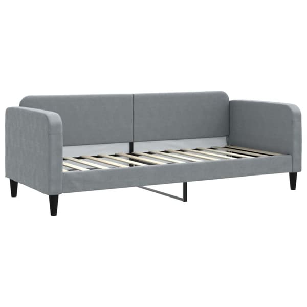 vidaXL daybed med udtræk 80x200 cm stof lysegrå