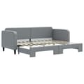 Miniatyrbillede 2 af 11: vidaXL daybed med udtræk 80x200 cm stof lysegrå