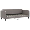 Miniatyrbillede 4 af 11: vidaXL daybed med udtræk og madras 80x200 cm stof gråbrun