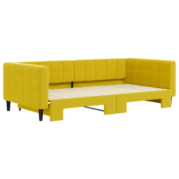 vidaXL daybed med udtræk 100x200 cm velour gul