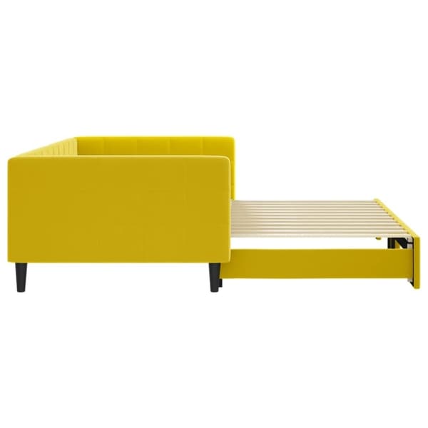 vidaXL daybed med udtræk 100x200 cm velour gul