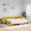 Miniatyrbillede 1 af 11: vidaXL daybed med udtræk 100x200 cm velour gul