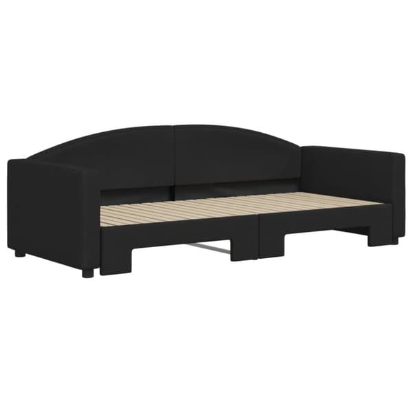 vidaXL daybed med udtræk 90x200 cm stof sort