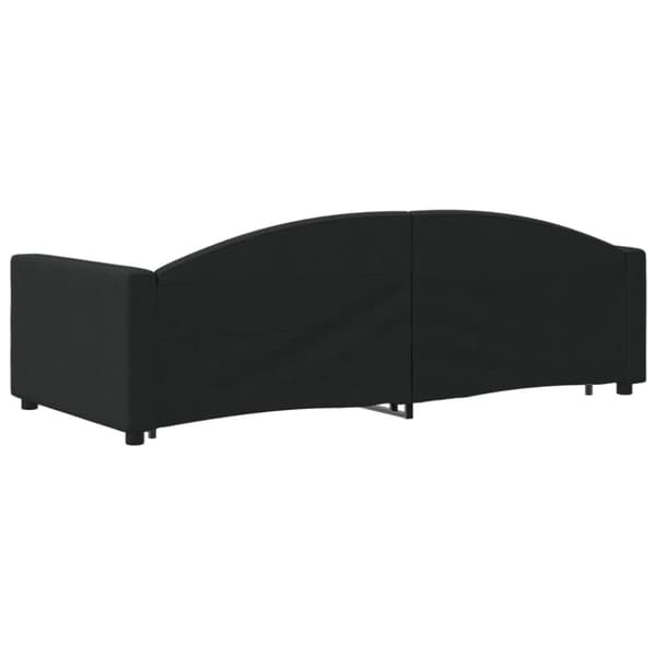 vidaXL daybed med udtræk 90x200 cm stof sort