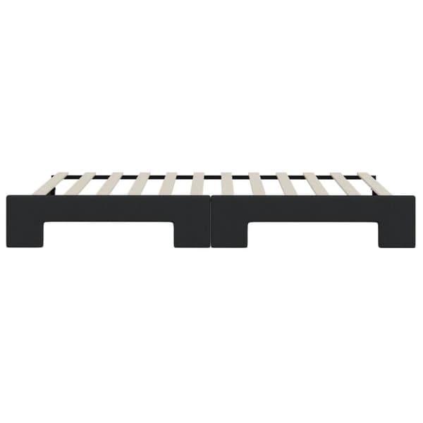 vidaXL daybed med udtræk 90x200 cm stof sort