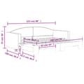 Miniatyrbillede 11 af 11: vidaXL daybed med udtræk 90x200 cm stof sort