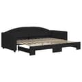 Miniatyrbillede 1 af 11: vidaXL daybed med udtræk 90x200 cm stof sort