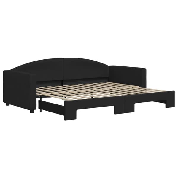 vidaXL daybed med udtræk 90x200 cm stof sort