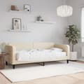 Miniatyrbillede 2 af 11: vidaXL daybed med madras 100x200 cm stof cremefarvet