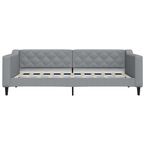 vidaXL Dagbädd utdragbar ljusgrå 90x190 cm tyg