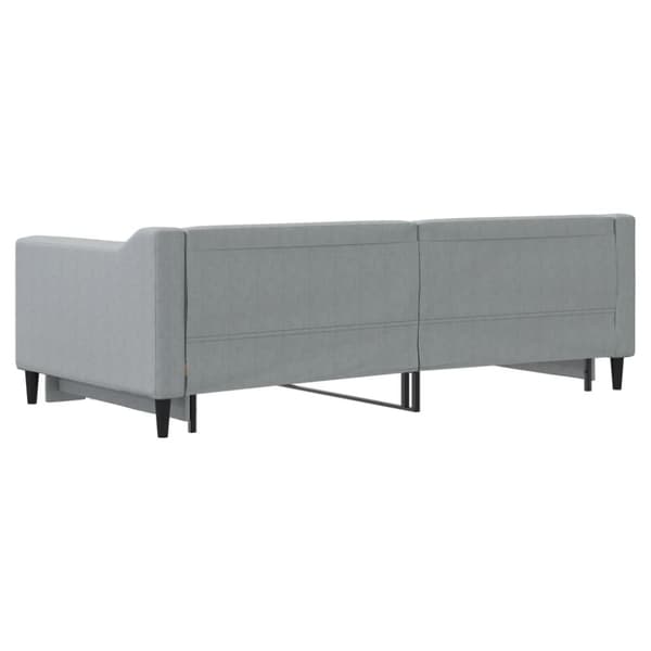 vidaXL Dagbädd utdragbar ljusgrå 90x190 cm tyg