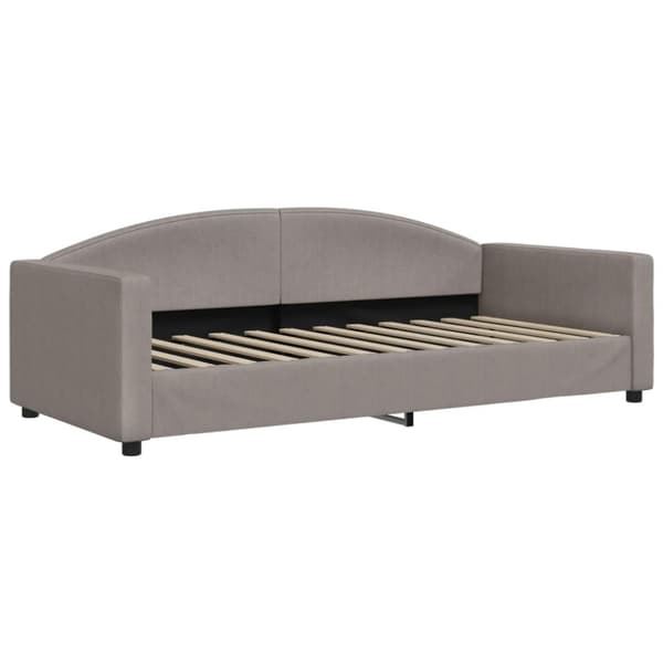 vidaXL daybed med madras 90x200 cm stof gråbrun