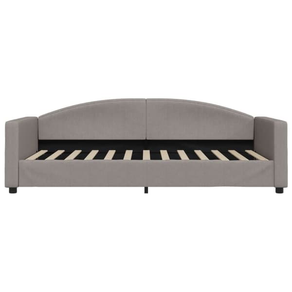vidaXL daybed med madras 90x200 cm stof gråbrun