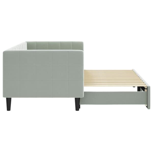 vidaXL daybed med udtræk 80x200 cm velour lysegrå