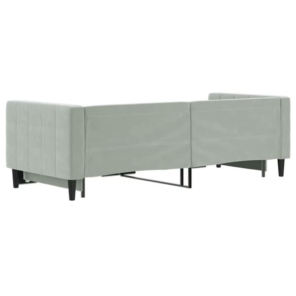 vidaXL daybed med udtræk 80x200 cm velour lysegrå