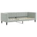 Miniatyrbillede 6 af 11: vidaXL daybed med udtræk 80x200 cm velour lysegrå