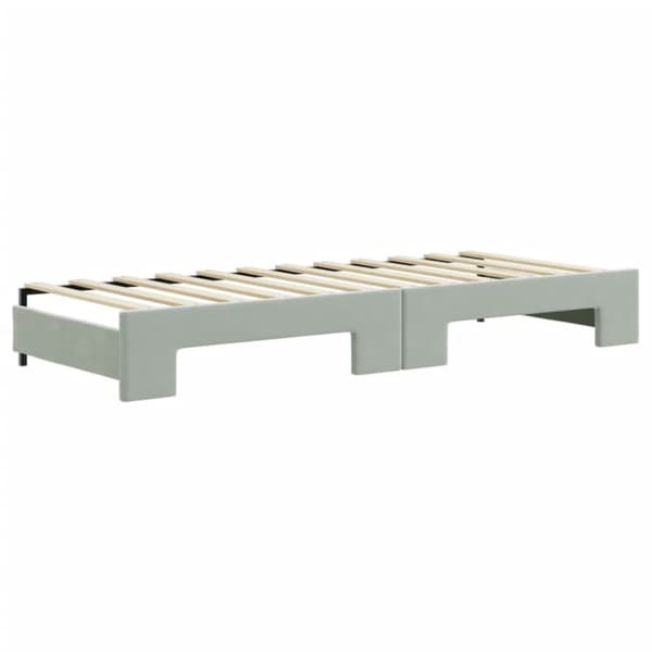 vidaXL daybed med udtræk 80x200 cm velour lysegrå