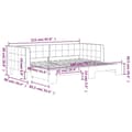 Miniatyrbillede 11 af 11: vidaXL daybed med udtræk 80x200 cm velour lysegrå