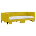 Miniatyrbillede 4 af 11: vidaXL daybed med udtræk og madras 90x200 cm velour gul