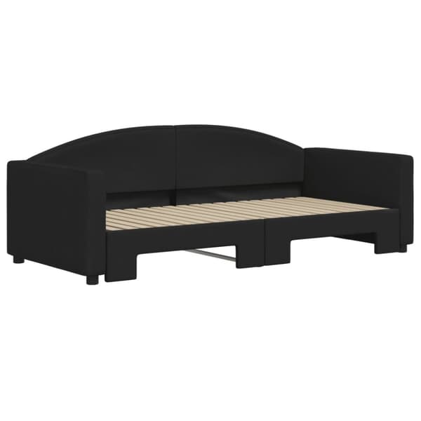vidaXL daybed med udtræk 90x190 cm stof sort