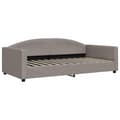 Miniatyrbillede 5 af 11: vidaXL daybed med udtræk og madras 100x200 cm stof gråbrun
