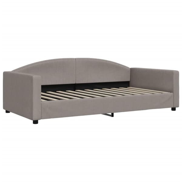 vidaXL daybed med udtræk og madras 100x200 cm stof gråbrun