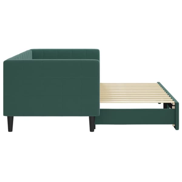 vidaXL Dagbädd utdragbar mörkgrön 80x200 cm sammet