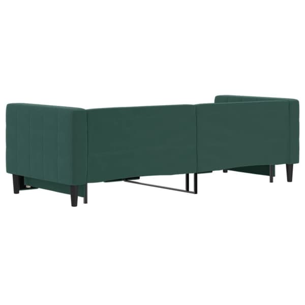 vidaXL Dagbädd utdragbar mörkgrön 80x200 cm sammet