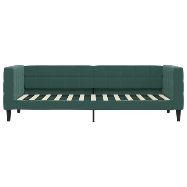 vidaXL Dagbädd utdragbar mörkgrön 80x200 cm sammet