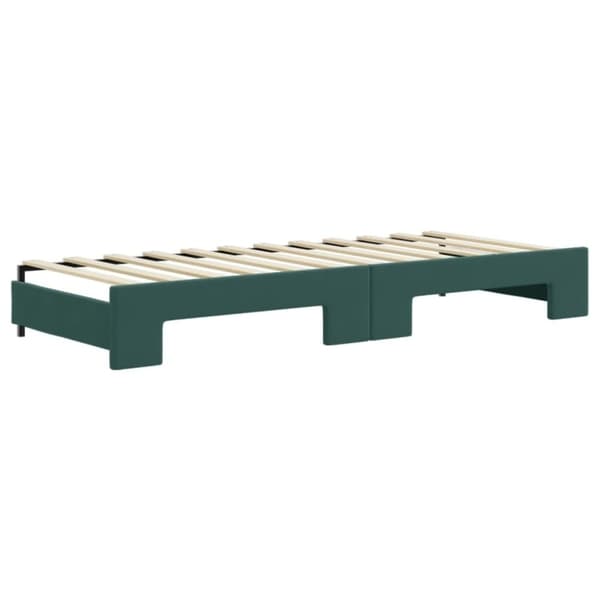 vidaXL Dagbädd utdragbar mörkgrön 80x200 cm sammet