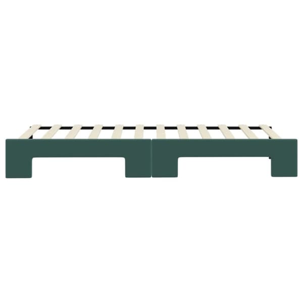 vidaXL Dagbädd utdragbar mörkgrön 80x200 cm sammet