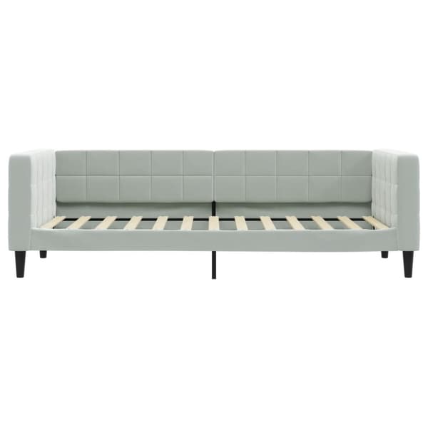 vidaXL daybed med madras 90x200 cm velour lysegrå