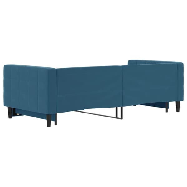 vidaXL Dagbädd utdragbar blå 90x200 cm sammet