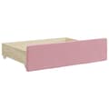 Miniatyrbillede 7 af 11: vidaXL daybed med udtræk og skuffer 90x200 cm velour lyserød