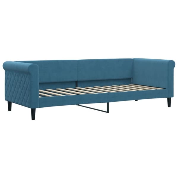 vidaXL daybed med udtræk og madras 80x200 cm velour blå