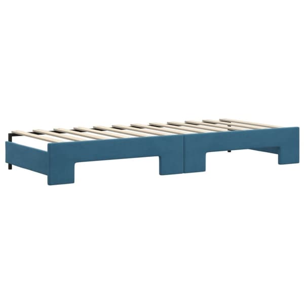 vidaXL daybed med udtræk og madras 80x200 cm velour blå