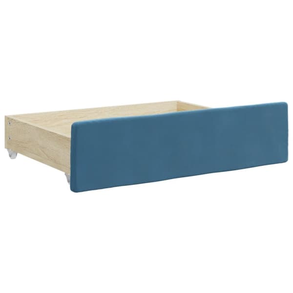vidaXL daybed med udtræk og skuffer 100x200 cm velour blå
