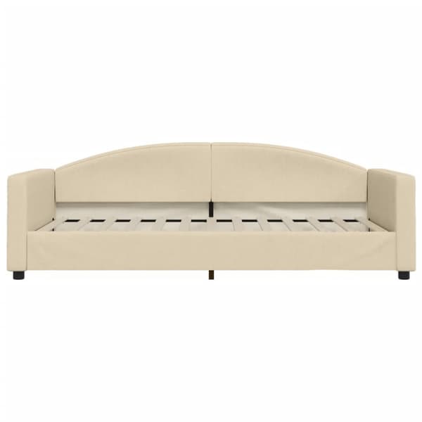 vidaXL daybed med udtræk og skuffer 90x200 cm stof cremefarvet