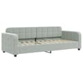 Miniatyrbillede 4 af 11: vidaXL daybed med udtræk og skuffer 80x200 cm velour lysegrå