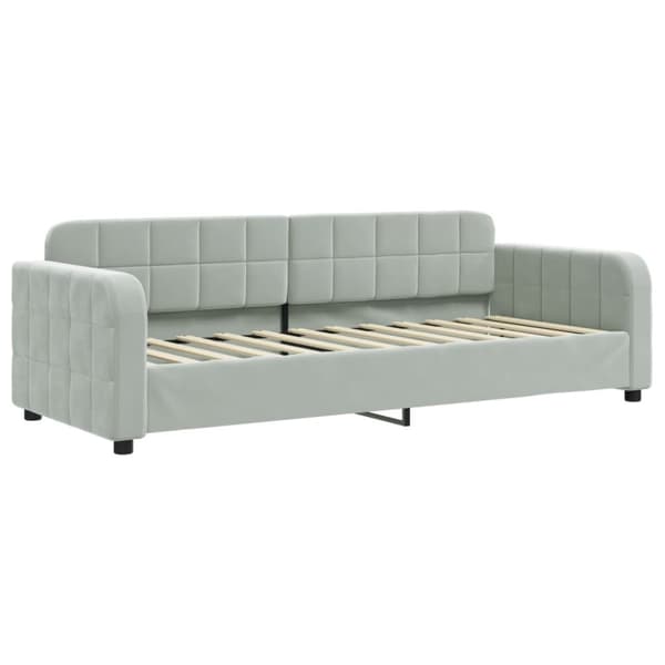 vidaXL daybed med udtræk og skuffer 80x200 cm velour lysegrå