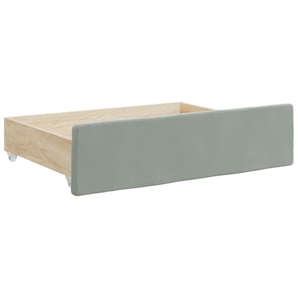 vidaXL daybed med udtræk og skuffer 80x200 cm velour lysegrå