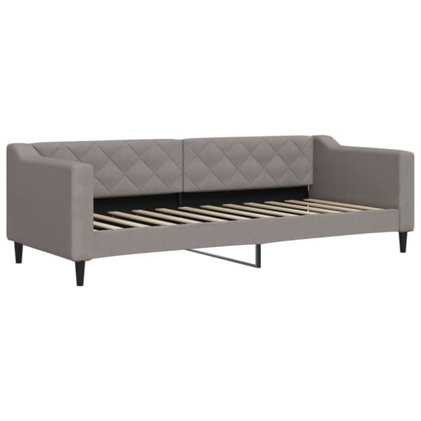 vidaXL daybed med udtræk og skuffer 80x200 cm stof gråbrun