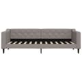 Miniatyrbillede 5 af 11: vidaXL daybed med udtræk og skuffer 80x200 cm stof gråbrun