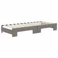 Miniatyrbillede 6 af 11: vidaXL daybed med udtræk og skuffer 80x200 cm stof gråbrun