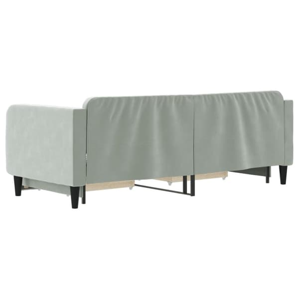 vidaXL daybed med udtræk og skuffer 80x200 cm velour lysegrå