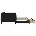 Miniatyrbillede 4 af 11: vidaXL daybed med udtræk og skuffer 90x190 cm stof sort