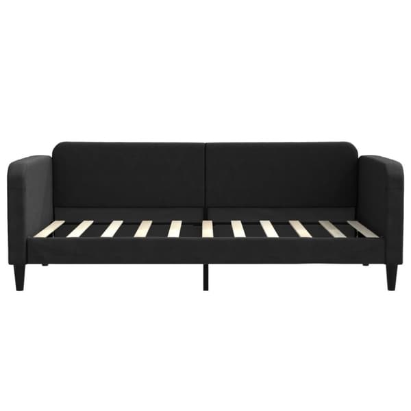 vidaXL daybed med udtræk og skuffer 90x190 cm stof sort
