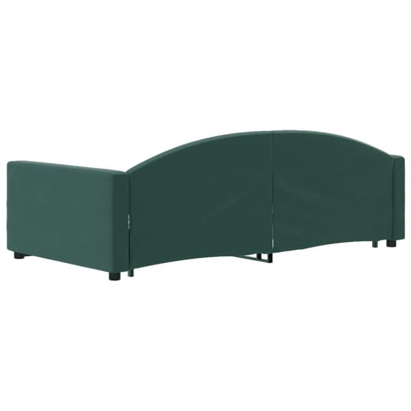vidaXL Dagbädd utdragbar med lådor mörkgrön 100x200 cm sammet