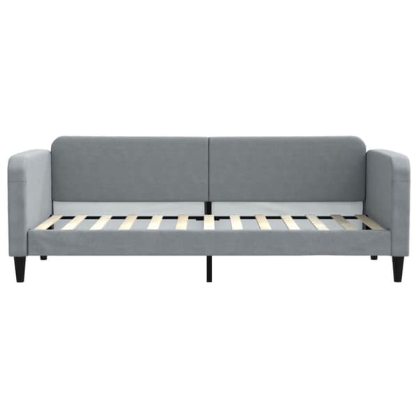 vidaXL daybed med udtræk og skuffer 80x200 cm stof lysegrå